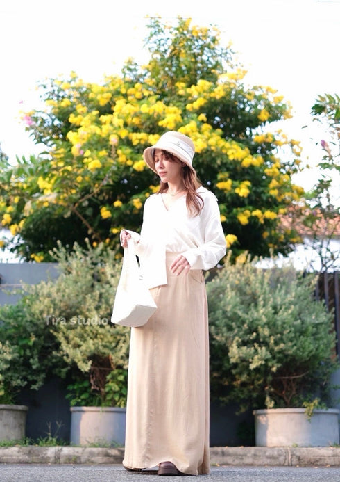 Ladies Casual Linen Long Skirts